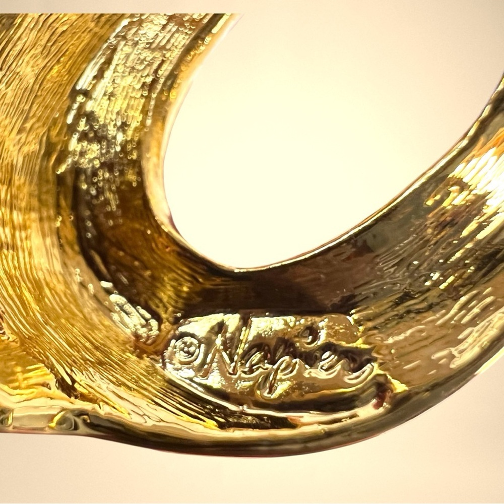 6 Stunning Gold Tone Brooch Pins - Picture 8 of 10